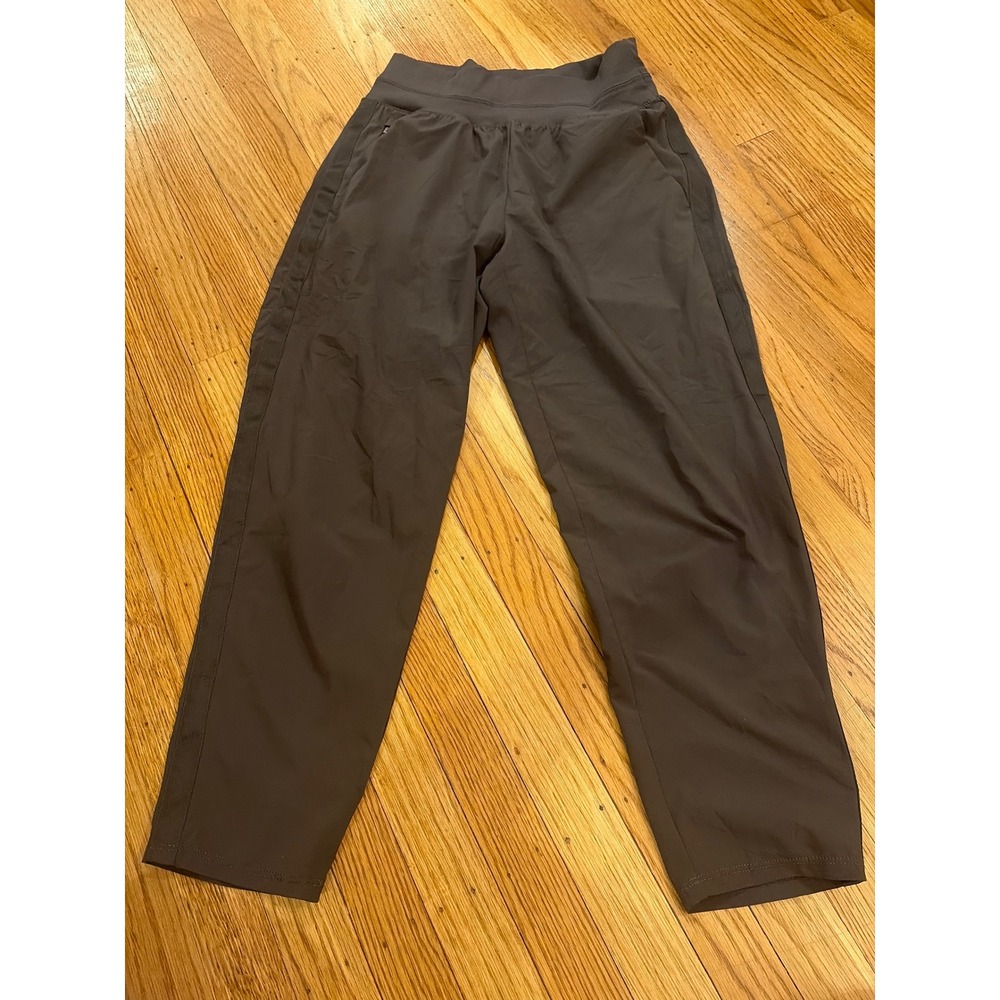 Athleta Trekkie North Joggers Dark Brown Hiking Pants Size 4 Straight Leg
